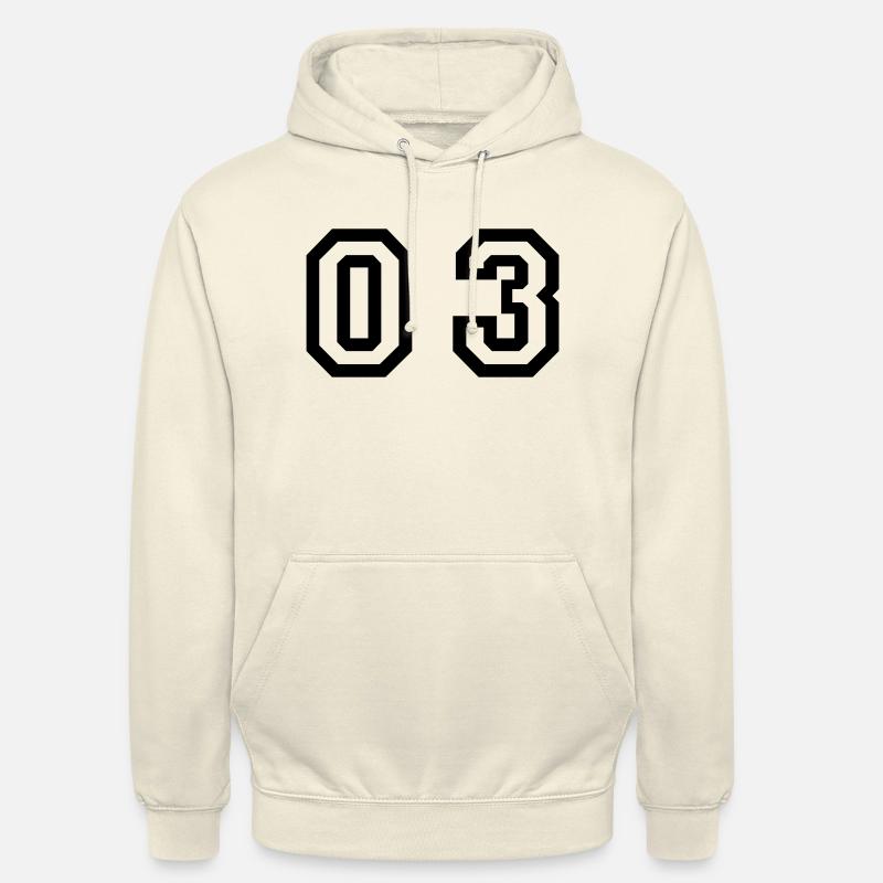 Nummer - 03 - null drei - Unisex Hoodie - Vanille-Milchshake