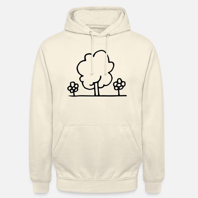 Arbre à fleurs - Sweat-shirt à capuche unisexe - vanille