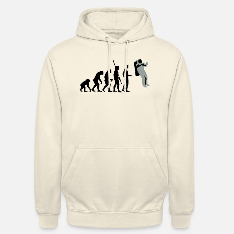 evolution_astronaut_2c - Sweat-shirt à capuche unisexe - vanille