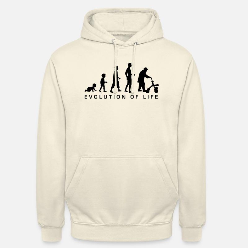 evolution_life_man_b - Sweat-shirt à capuche unisexe - vanille