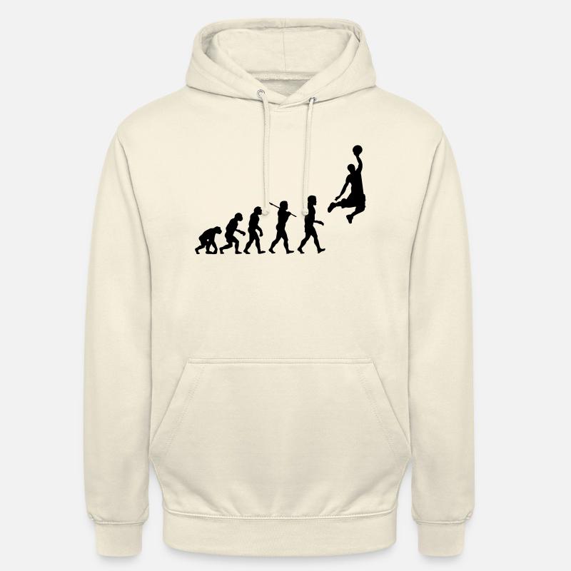 Basketball Dunk Evolution - Sweat-shirt à capuche unisexe - vanille