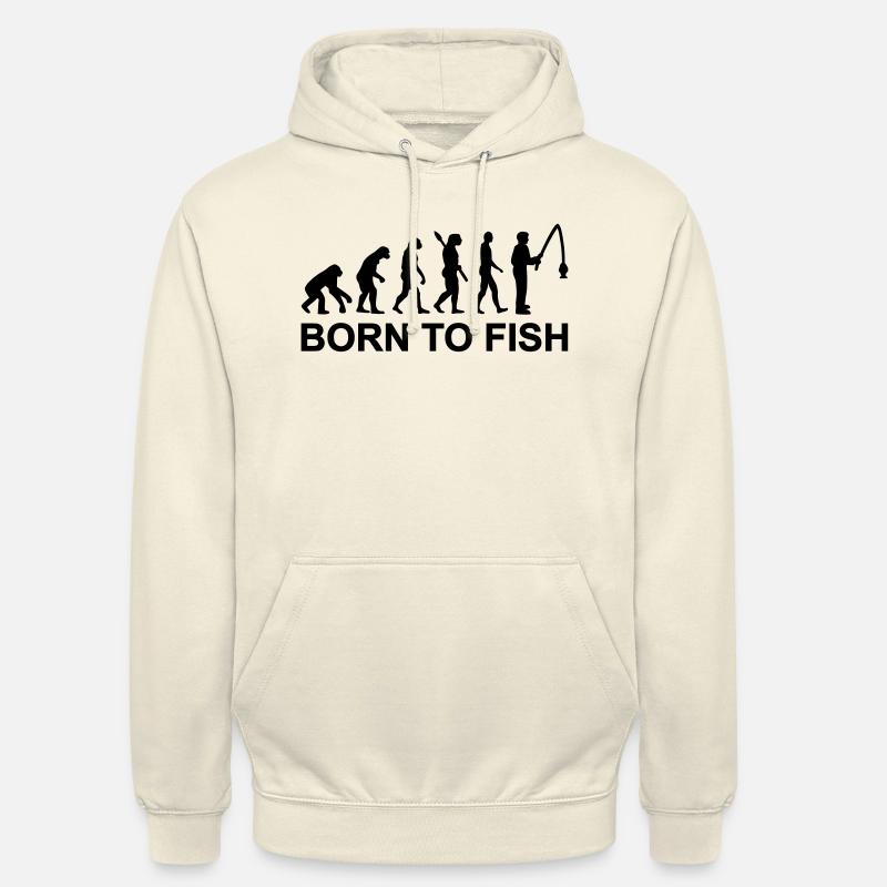 Evolution Angeln - Unisex Hoodie - Vanille-Milchshake