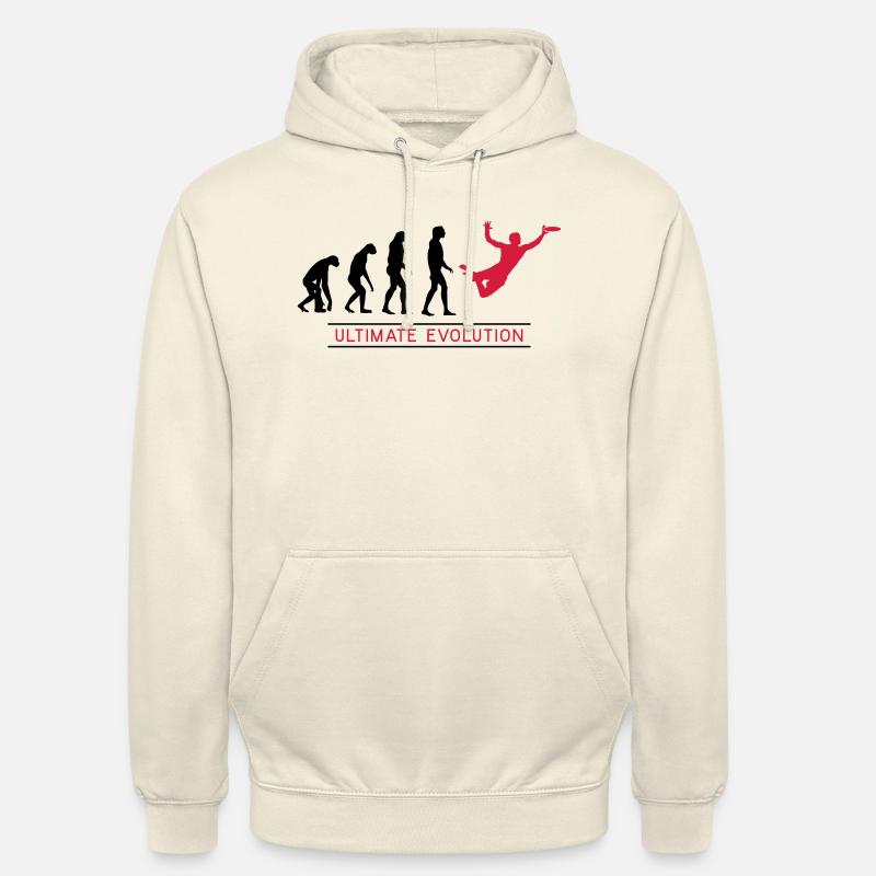 Ultimate Frisbee Evolution - Unisex Hoodie - Vanille-Milchshake