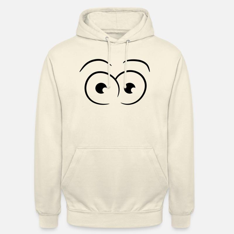 Yeux effrayés drôle - Sweat-shirt à capuche unisexe - vanille