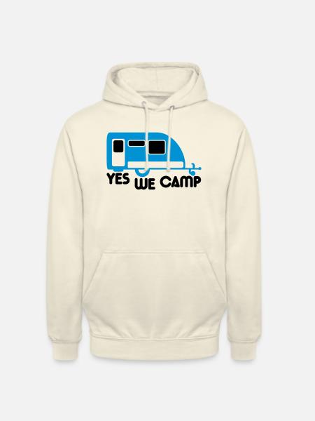 Campingvogn trailer af ja vi lejr ikon logo - Hættetrøje unisex - vaniljemilkshake