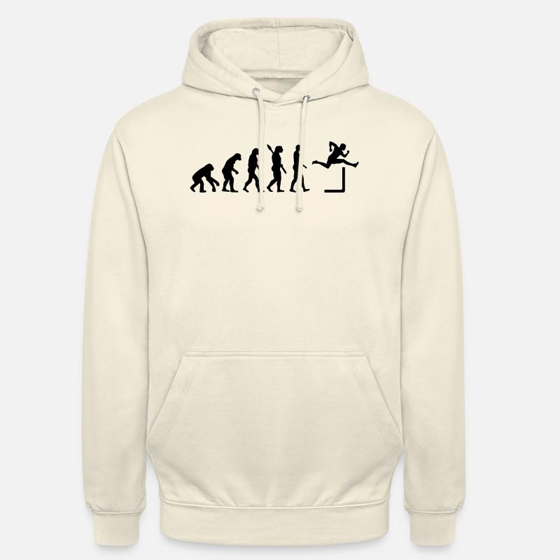 Evolution Hurdles - Unisex Hoodie - vanilla