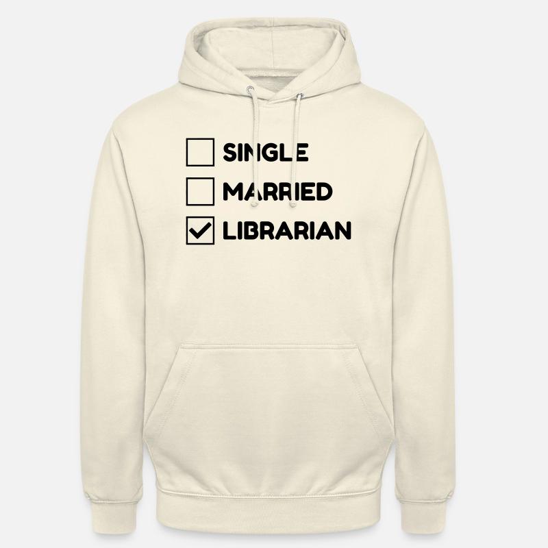 Bibliothèque / Bibliothécaire / Travail / Métier / - Sweat-shirt à capuche unisexe - vanille