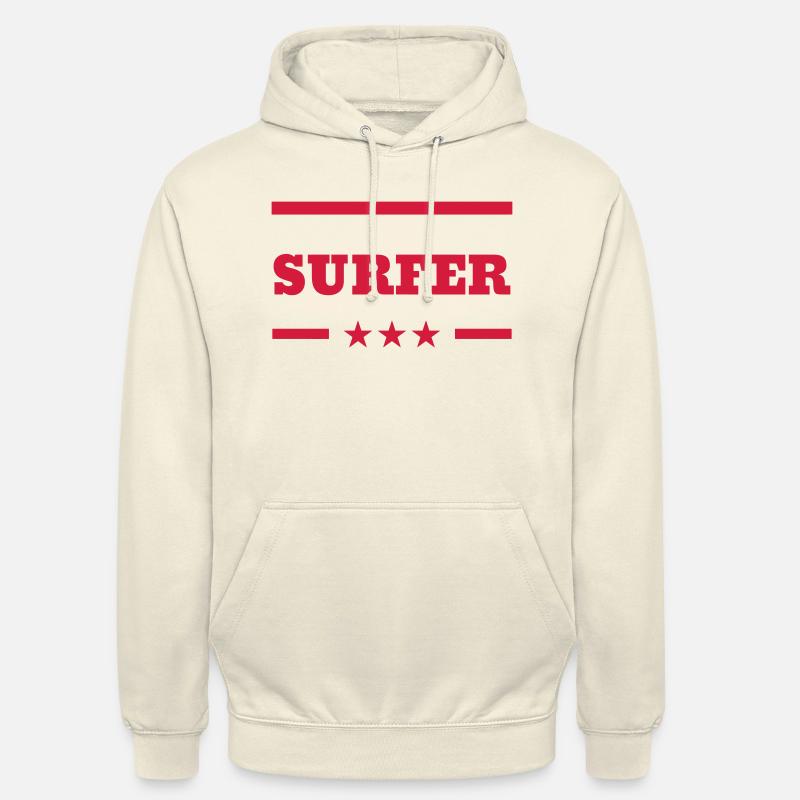 surf / surfeur / surfer / plage - Sweat-shirt à capuche unisexe - vanille
