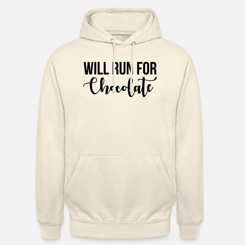 Will run for chocolate - Unisex Hoodie - Vanille-Milchshake