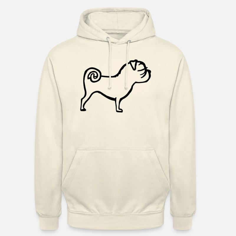 Mops - Unisex Hoodie - Vanille-Milchshake