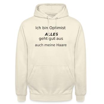 Optimist - Unisex Hoodie - Vanille-Milchshake - Vorne - Alina (178cm) & Michal (187cm)