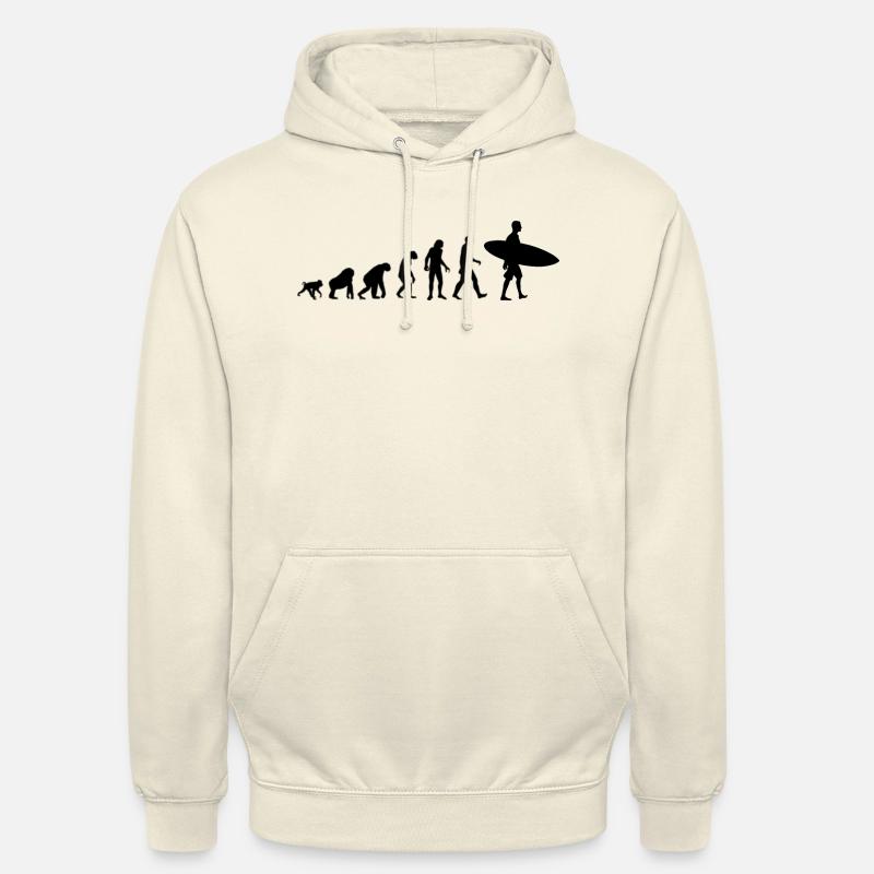 Evolution homme surf - Sweat-shirt à capuche unisexe - vanille