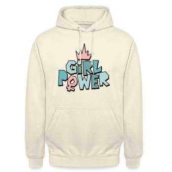 Girl power or girl power - Unisex Hoodie - vanilla - Front - Alina (178cm) & Michal (187cm)