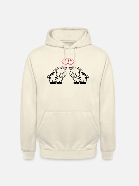 cows in love - Unisex Hoodie - Vanille-Milchshake