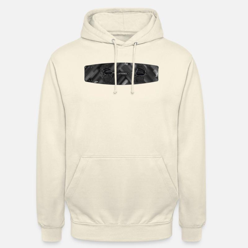 Planche de kitesurf noir blanc design - Sweat-shirt à capuche unisexe - vanille