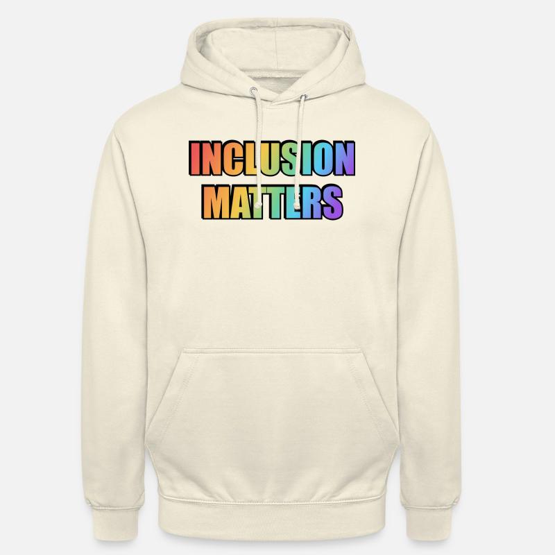 L’inclusion compte Arc-en-ciel - Sweat-shirt à capuche unisexe - vanille