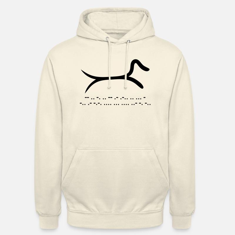 Dackel mit Morsecode - Unisex Hoodie - Vanille-Milchshake