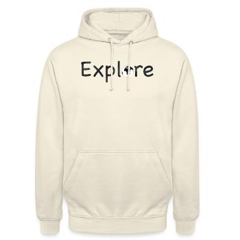 Explores - Unisex Hoodie - vanilla - Front - Alina (178cm) & Michal (187cm)