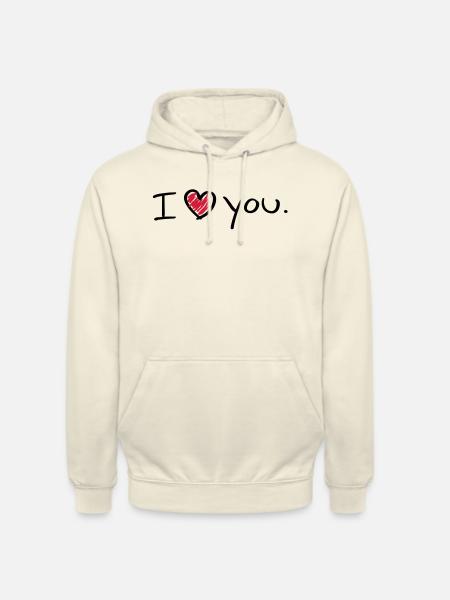 i_love_you_a__f2 - Unisex Hoodie - vanilla