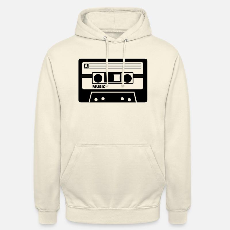 Kassette Cassette Audio Tape 80s - Sweat-shirt à capuche unisexe - vanille