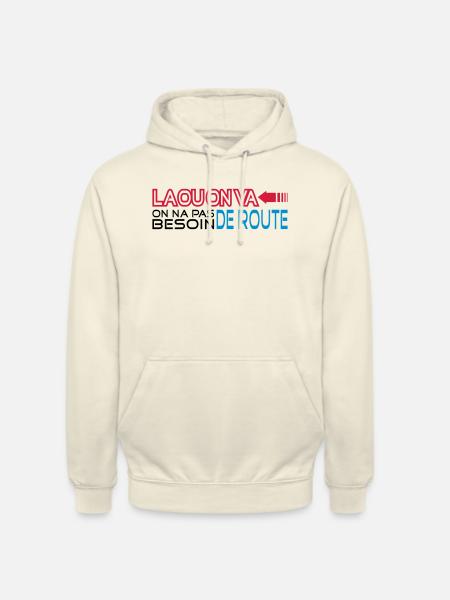 la ou on va - Sweat-shirt à capuche unisexe - vanille