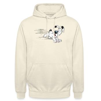 Asterix - Idéfix - Sweat-shirt à capuche unisexe - vanille - Devant - Alina (178cm) & Michal (187cm)