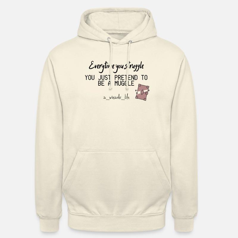Vous struggle, muggle ? - Sweat-shirt à capuche unisexe - vanille