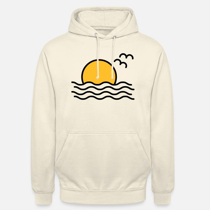 Coucher de soleil - Sweat-shirt à capuche unisexe - vanille