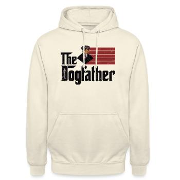 The Dogfather Le Chien Parrain - Sweat-shirt à capuche unisexe - vanille - Devant - Alina (178cm) & Michal (187cm)