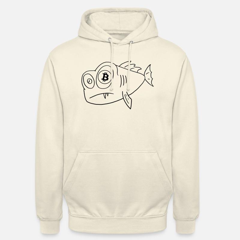 bitcoin poisson à l’œil bitcoin - Sweat-shirt à capuche unisexe - vanille