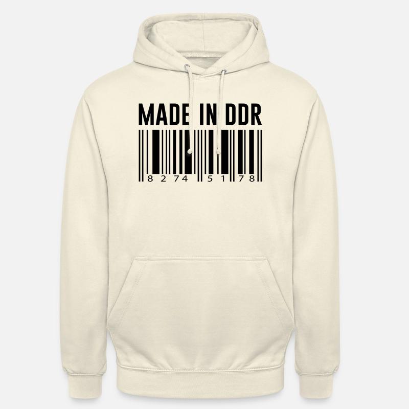 DDR Ossi Ostberlin Geschenk Strichcode - Unisex Hoodie - Vanille-Milchshake