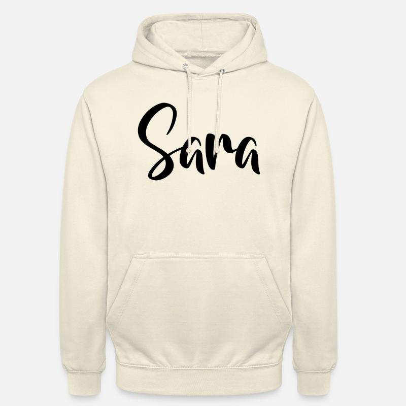 Nom - Sara - Sweat-shirt à capuche unisexe - vanille