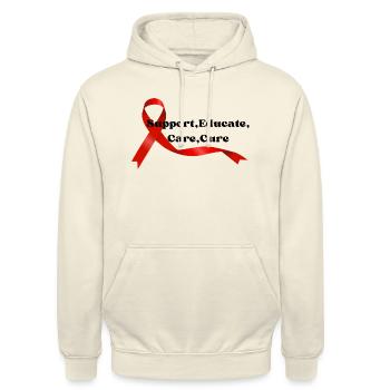AIDS Support - Unisex Hoodie - Vanille-Milchshake - Vorne - Alina (178cm) & Michal (187cm)