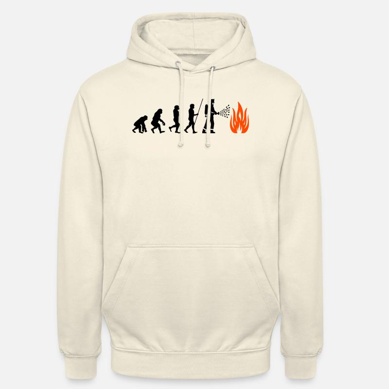 Évolution des pompiers - Sweat-shirt à capuche unisexe - vanille
