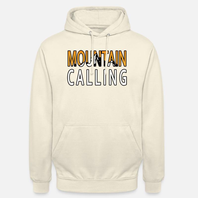 L’aventure vous attend - Mountain Calling. - Sweat-shirt à capuche unisexe - vanille