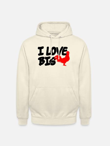 I love big Cocks - Unisex Hoodie - Vanille-Milchshake