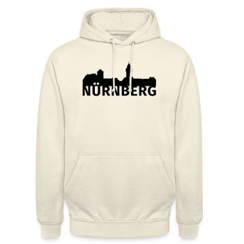 Nürnberg - Unisex Hoodie - Vanille-Milchshake - Vorne - Alina (178cm) & Michal (187cm)