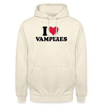 Vampire - Unisex Hoodie - Vanille-Milchshake - Vorne - Alina (178cm) & Michal (187cm)