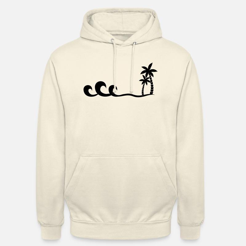 Vagues du surfeur - Sweat-shirt à capuche unisexe - vanille