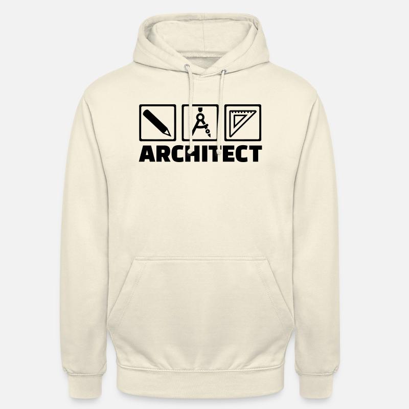 Architecte - Sweat-shirt à capuche unisexe - vanille