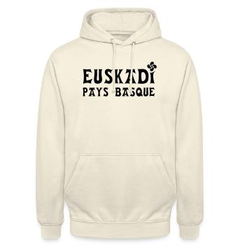 Pays Basque - Sweat-shirt à capuche unisexe - vanille - Devant - Alina (178cm) & Michal (187cm)