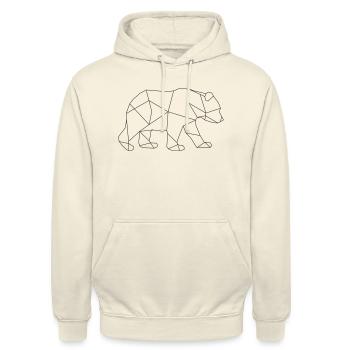 Eisbär Polarbär Bär Geometrisch Eis Nordpol Arktis - Unisex Hoodie - Vanille-Milchshake - Vorne - Alina (178cm) & Michal (187cm)