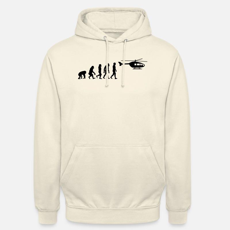 Helicopter Pilot Evolution Stone Age - Unisex Hoodie - vanilla