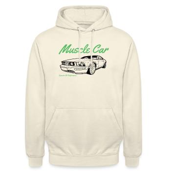 Muscle - Sweat-shirt à capuche unisexe - vanille - Devant - Alina (178cm) & Michal (187cm)