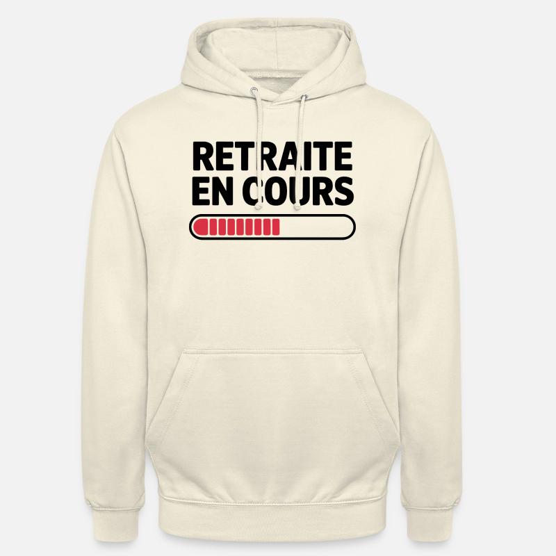 Retraite en cours - Sweat-shirt à capuche unisexe - vanille