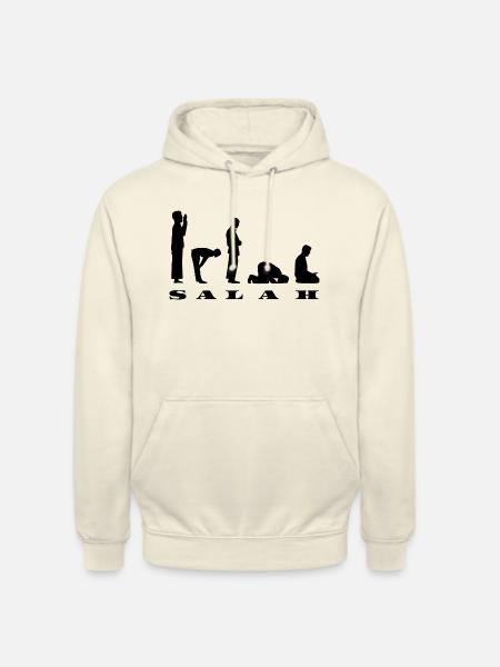 Salah Prayer Silhouette Design - Unisex Hoodie - vanilla