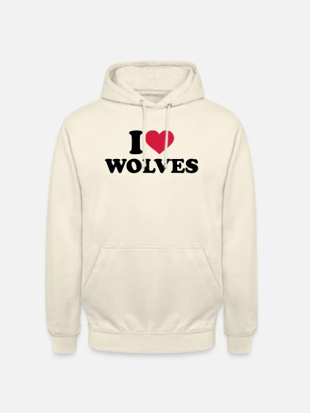 I love wolves - Unisex Hoodie - vanilla