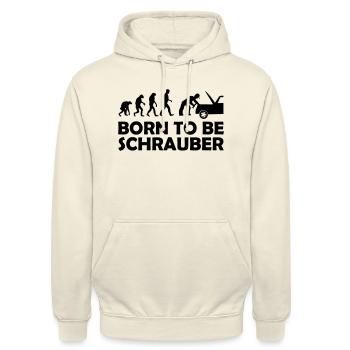 schrauber - Unisex Hoodie - Vanille-Milchshake - Vorne - Alina (178cm) & Michal (187cm)