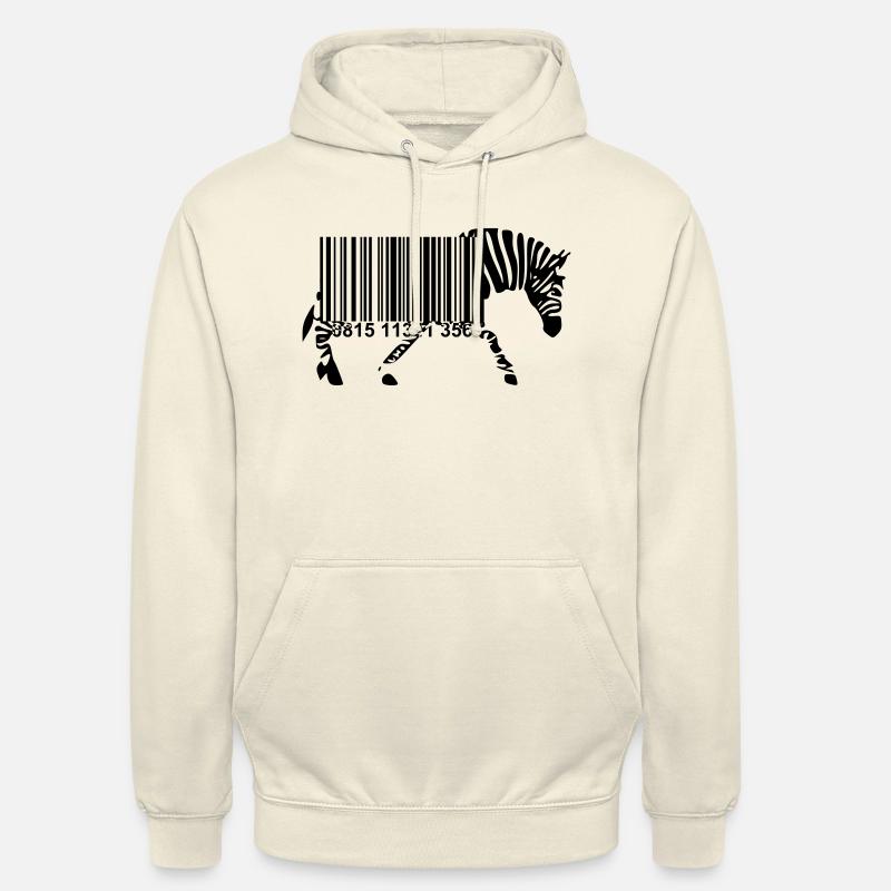 Strichcode Zebra - Unisex Hoodie - Vanille-Milchshake
