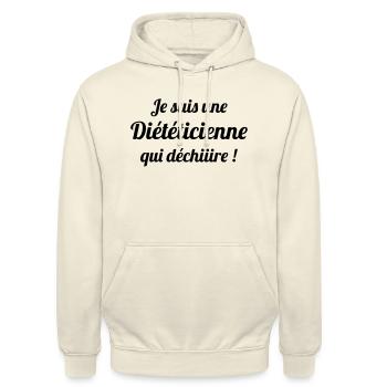 Diätassistent / Diätetik / Regime / Ernährung - Unisex Hoodie - Vanille-Milchshake - Vorne - Alina (178cm) & Michal (187cm)
